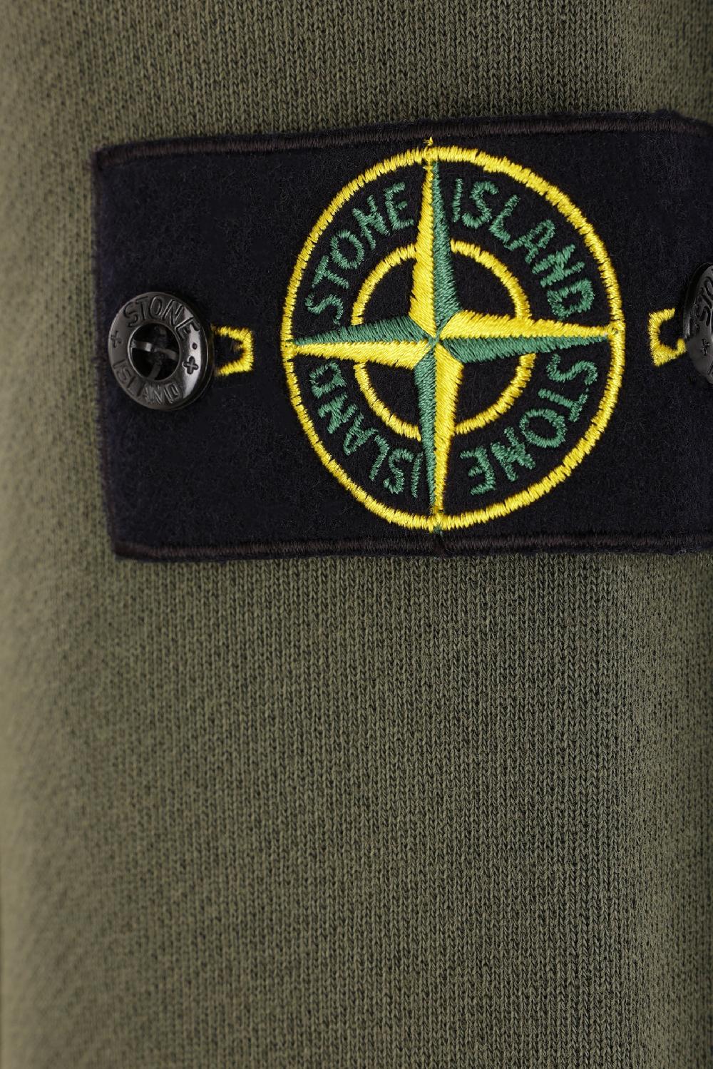 STONE ISLAND felpa full-zip in jersey con badge logo Online Outlet