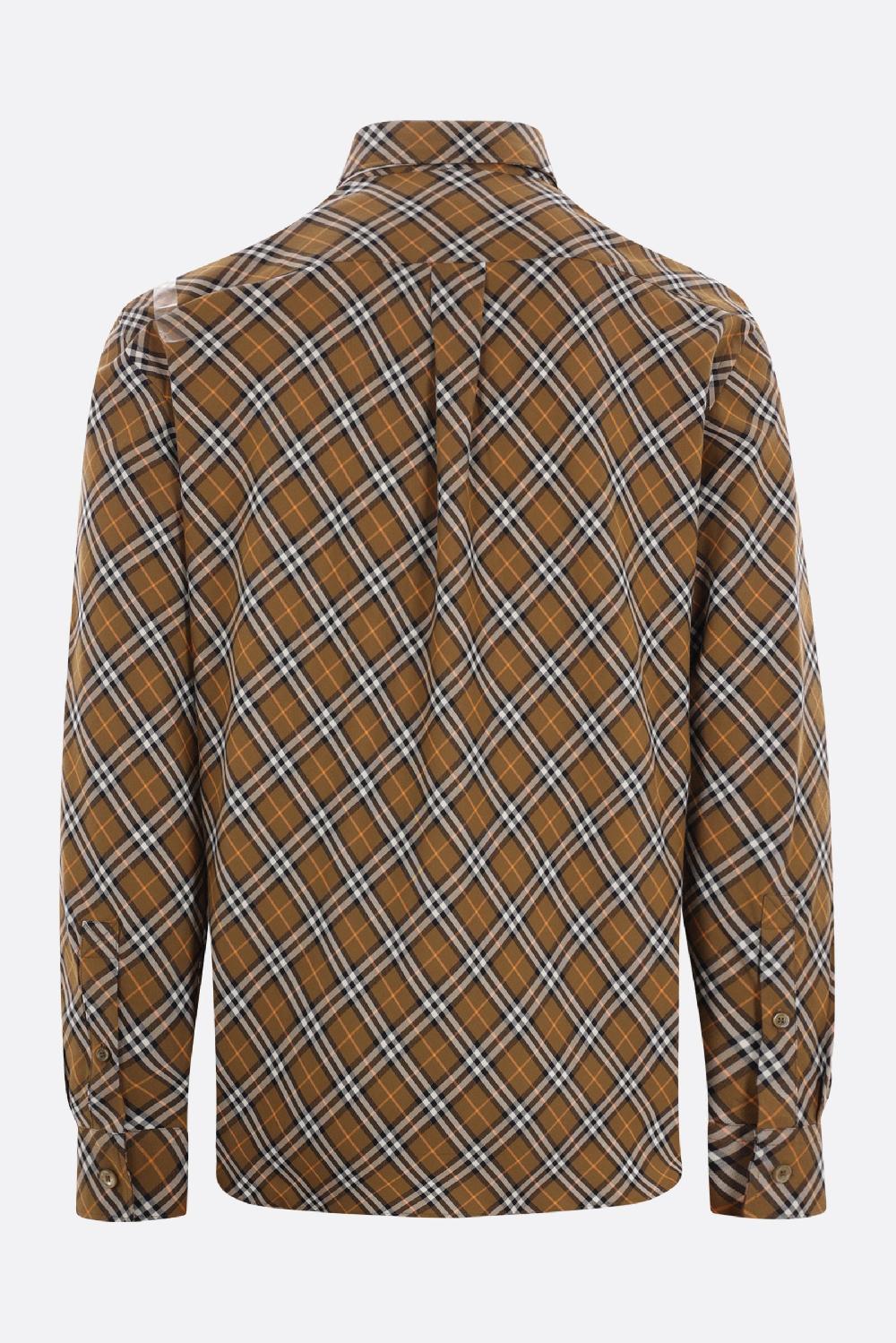 BURBERRY camicia in cotone Check Grandi sconti