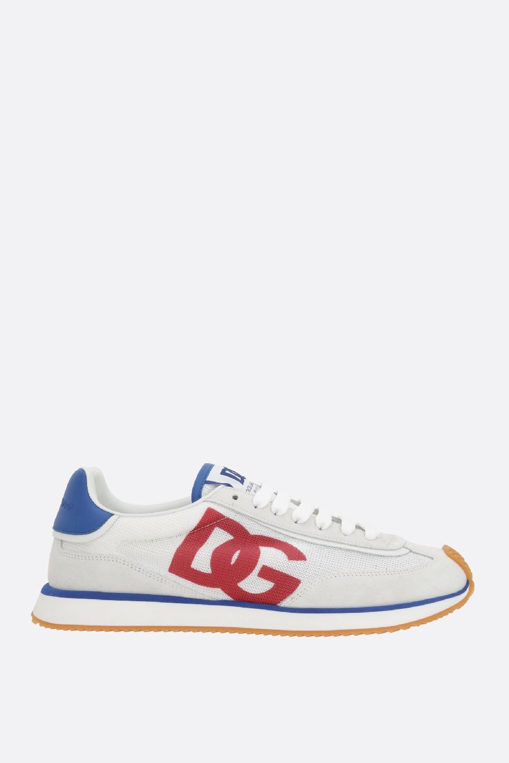 DOLCE & GABBANA sneaker Dragon in rete e suede