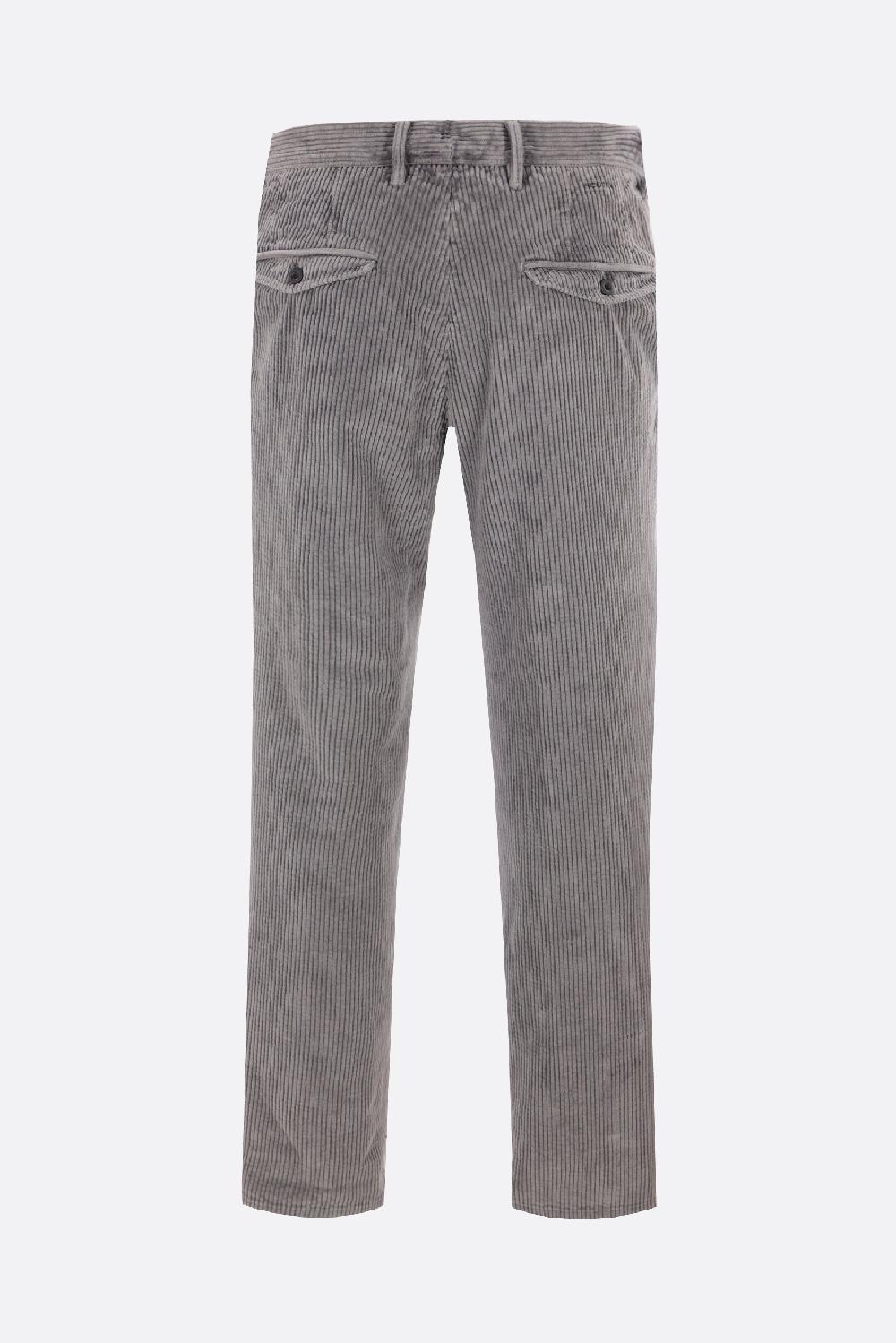 INCOTEX pantalone tapered-fit in velluto a coste Prezzo basso