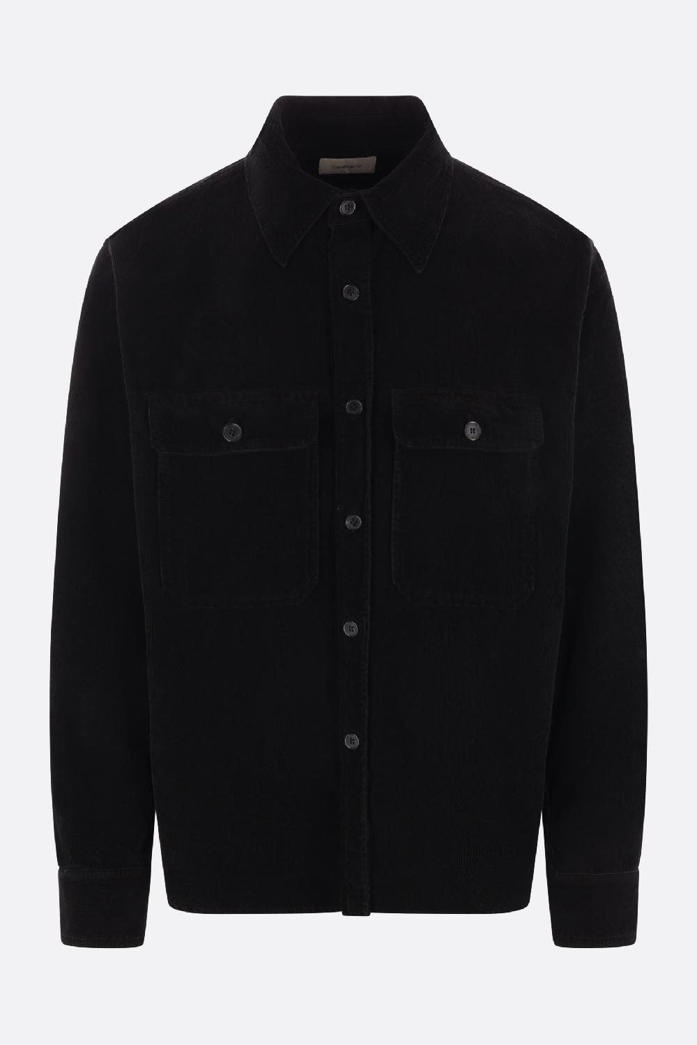 SAINT LAURENT camicia in velluto a coste Sostegno trimestrale