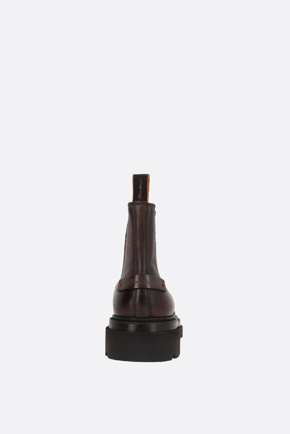 SANTONI stivaletto Blockage in pelle matellata Super sconto