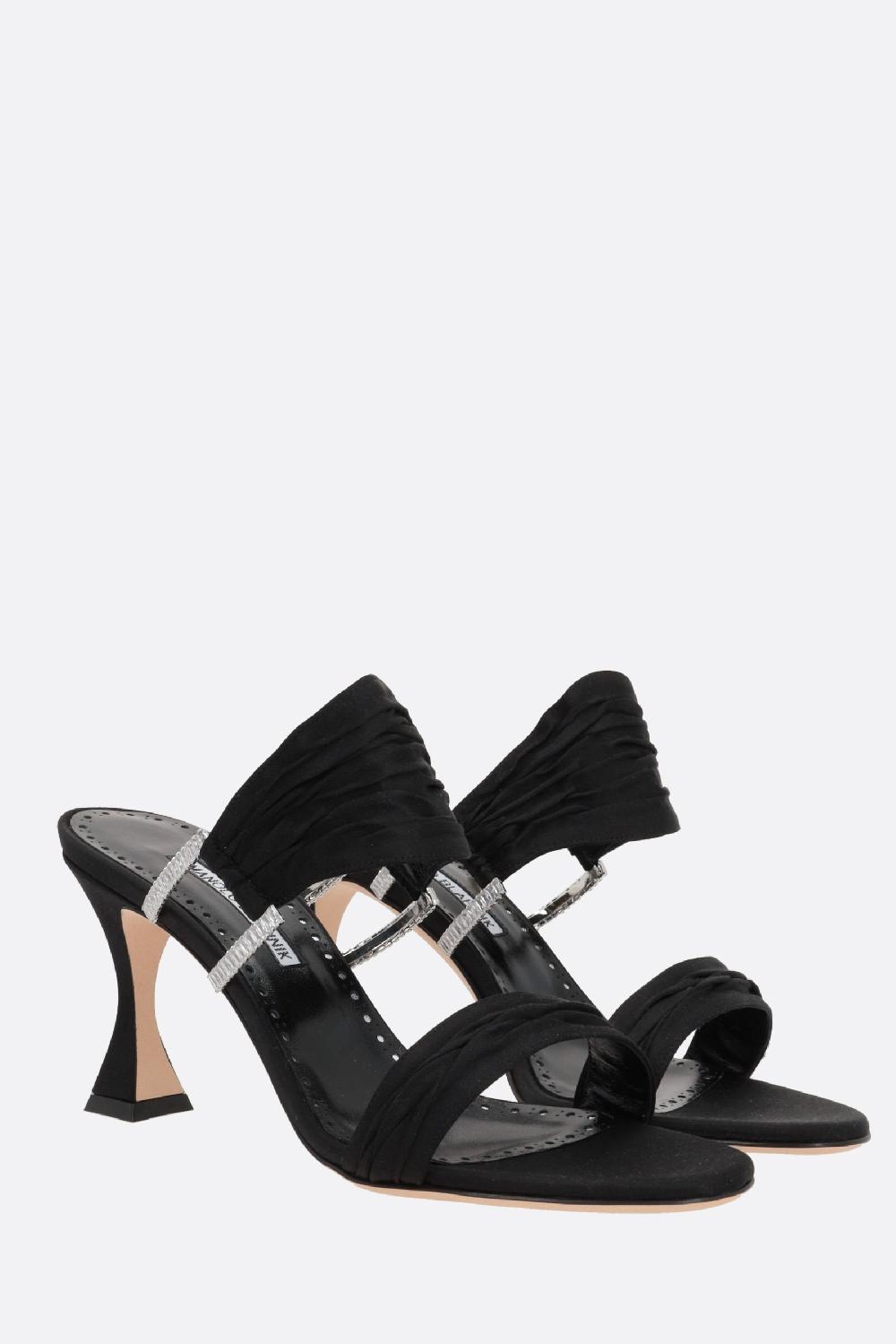 MANOLO BLAHNIK sandalo mule Chinap in raso Duty-free