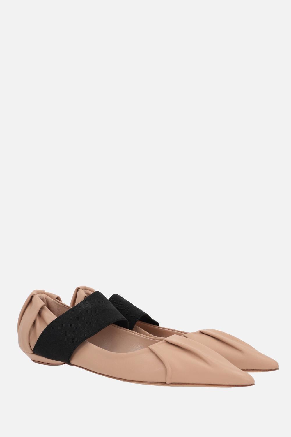 BRUNO FRISONI ballerina Draped in pelle lucida Spedizione Gratuita