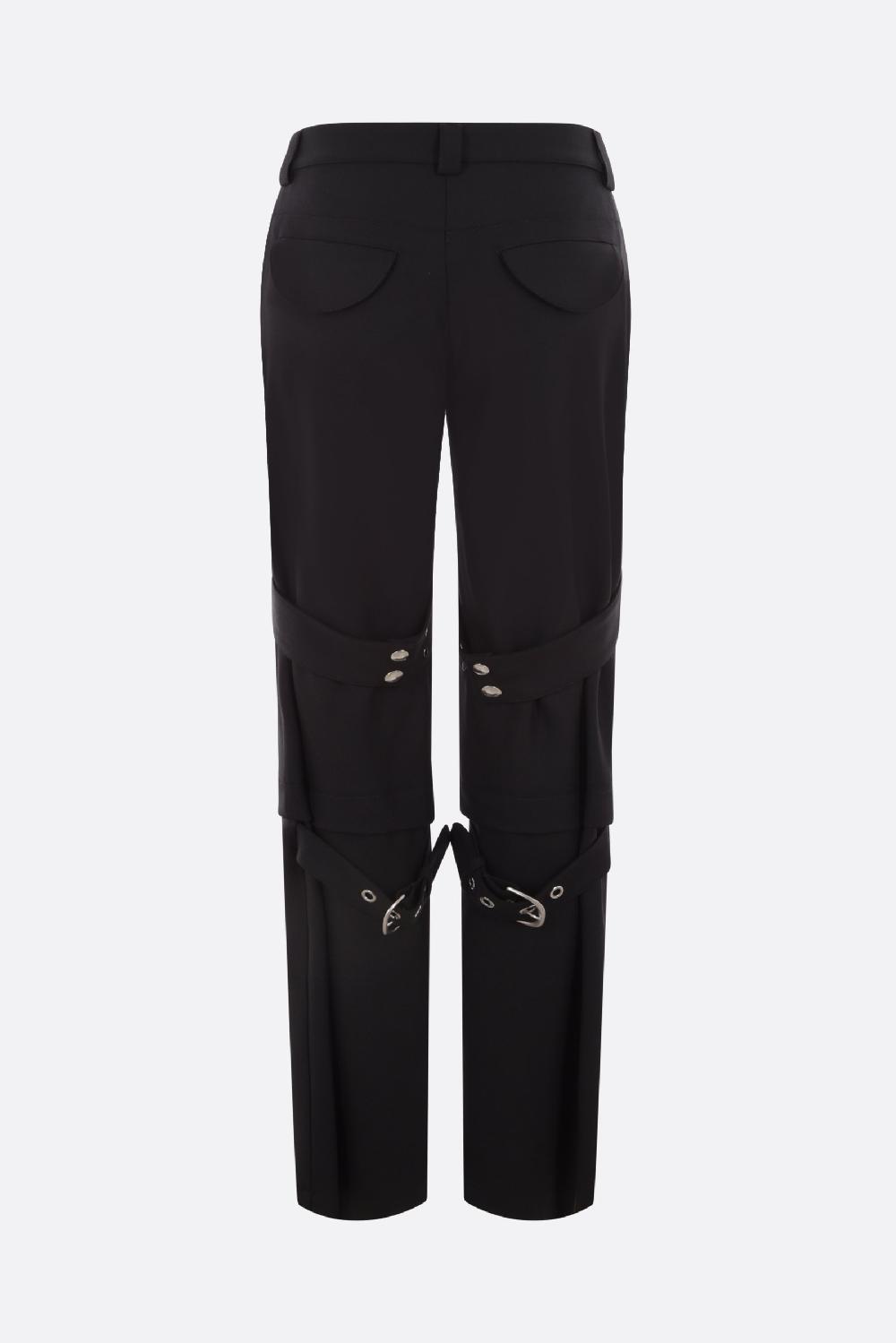 OFF WHITE pantalone cargo in misto lana Consegna Veloce
