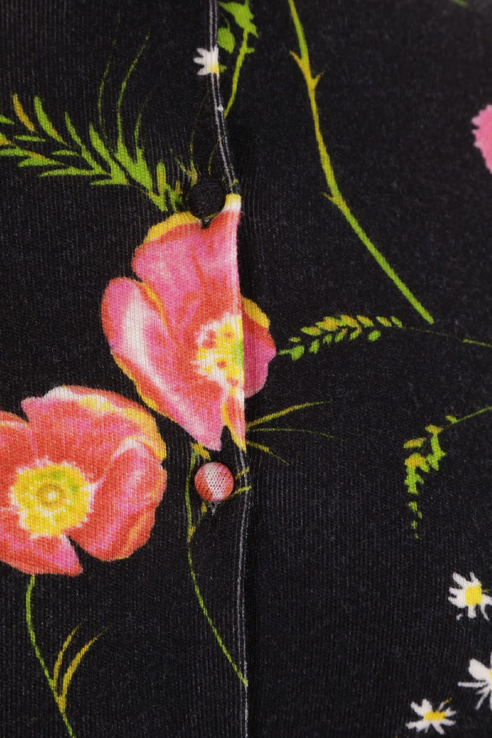BALENCIAGA cardigan cropped in lana stampa Poppy Convenienza
