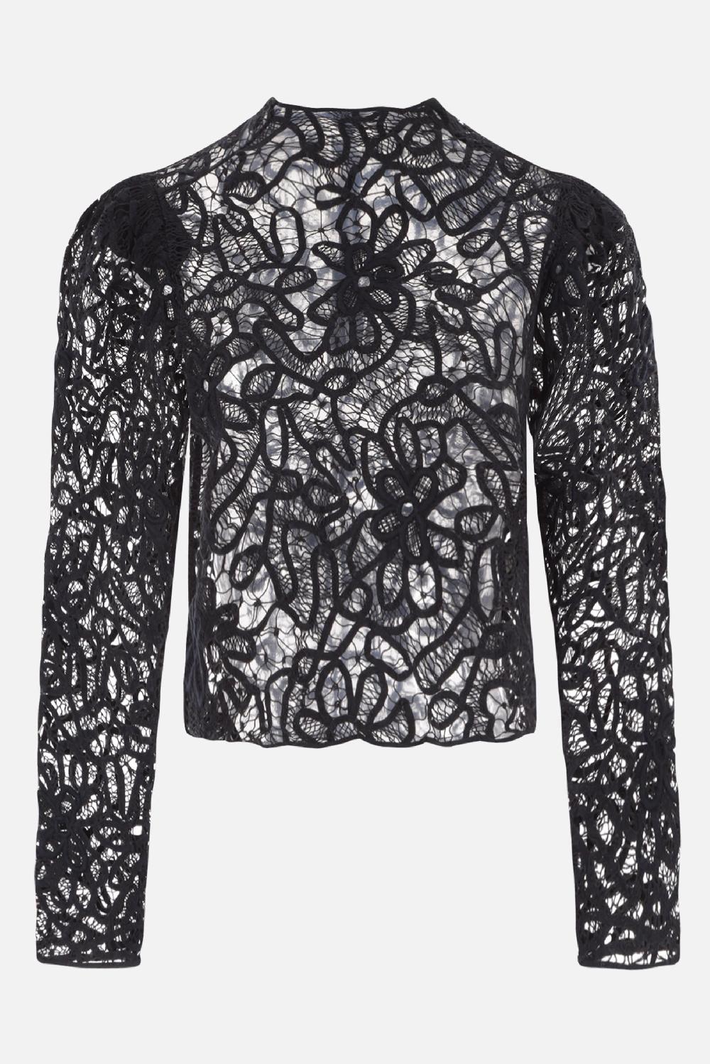 ISABEL MARANT top cropped Neline in pizzo Presa