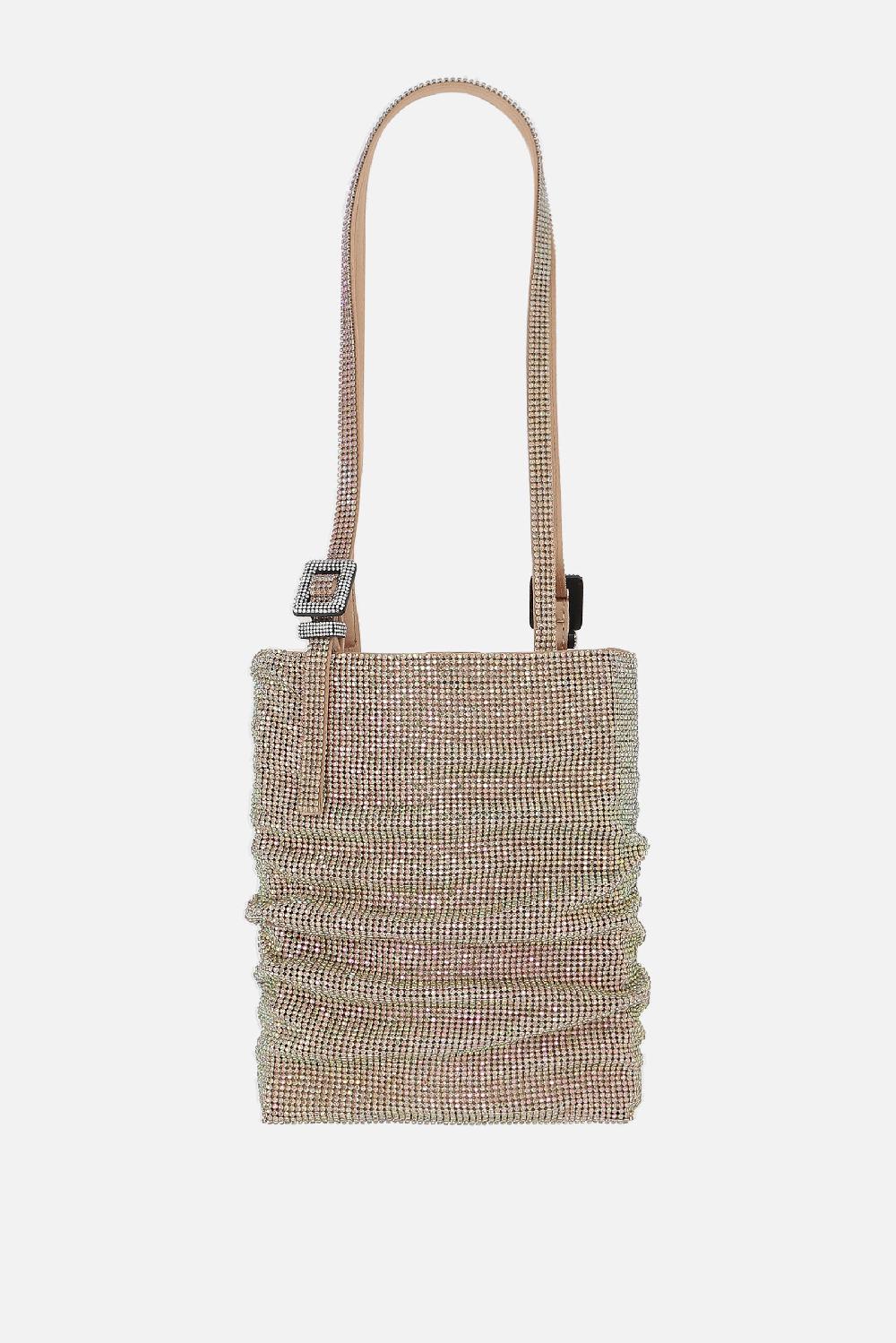 BENEDETTA BRUZZICHES borsa a mano Lollo La Grande in maglia metallica con cristalli Economico