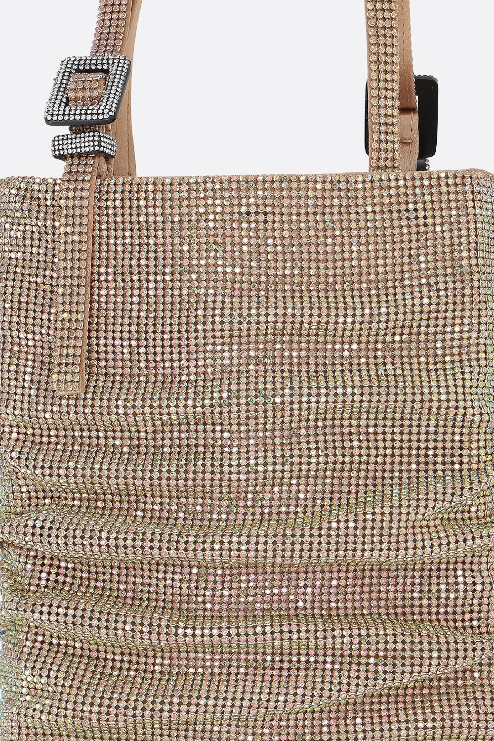 BENEDETTA BRUZZICHES borsa a mano Lollo La Grande in maglia metallica con cristalli Economico