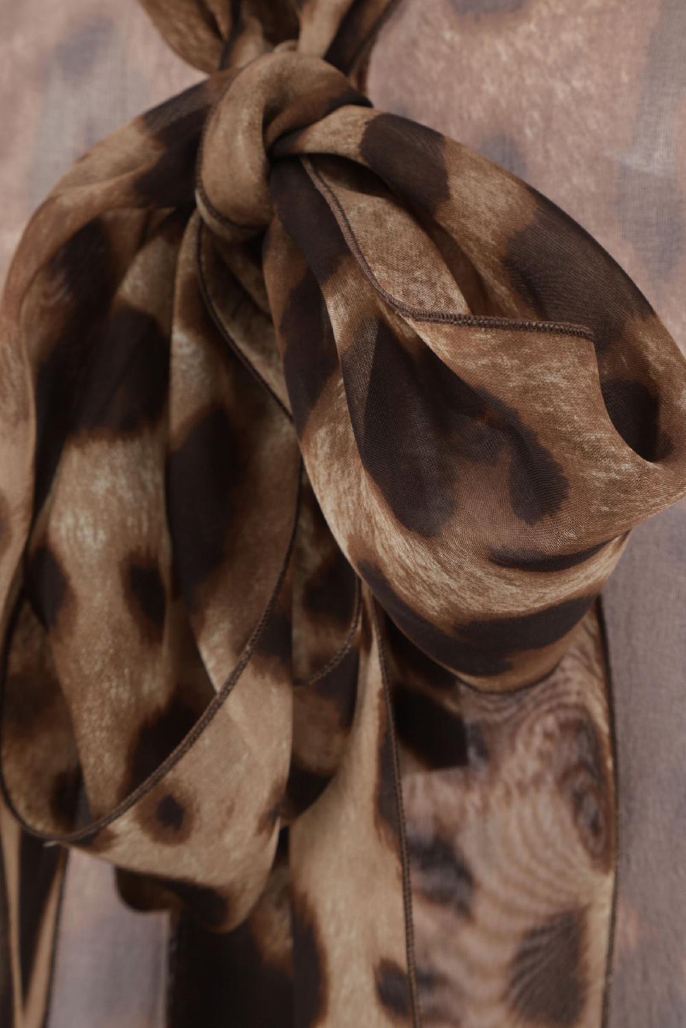 DOLCE & GABBANA camicia in chiffon stampa Leo New Outlet