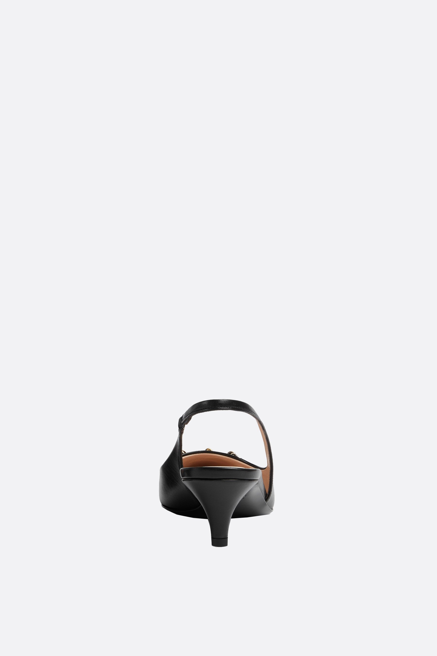 GUCCI slingback in pelle liscia con Morsetto Vendita Economica