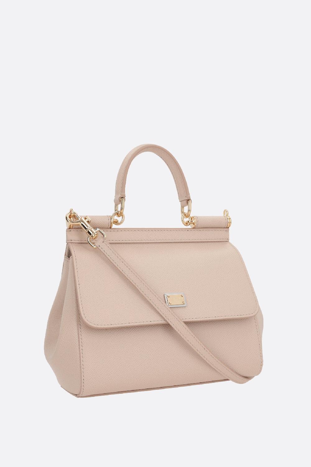 DOLCE & GABBANA borsa a mano Sicily small in pelle Dauphine Saldi Di Fabbrica