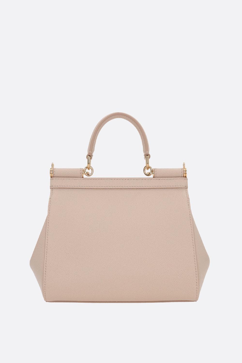 DOLCE & GABBANA borsa a mano Sicily small in pelle Dauphine Saldi Di Fabbrica
