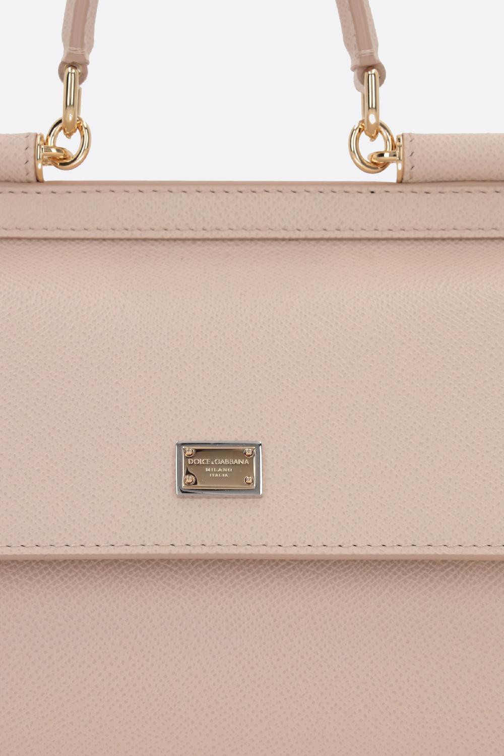 DOLCE & GABBANA borsa a mano Sicily small in pelle Dauphine Saldi Di Fabbrica