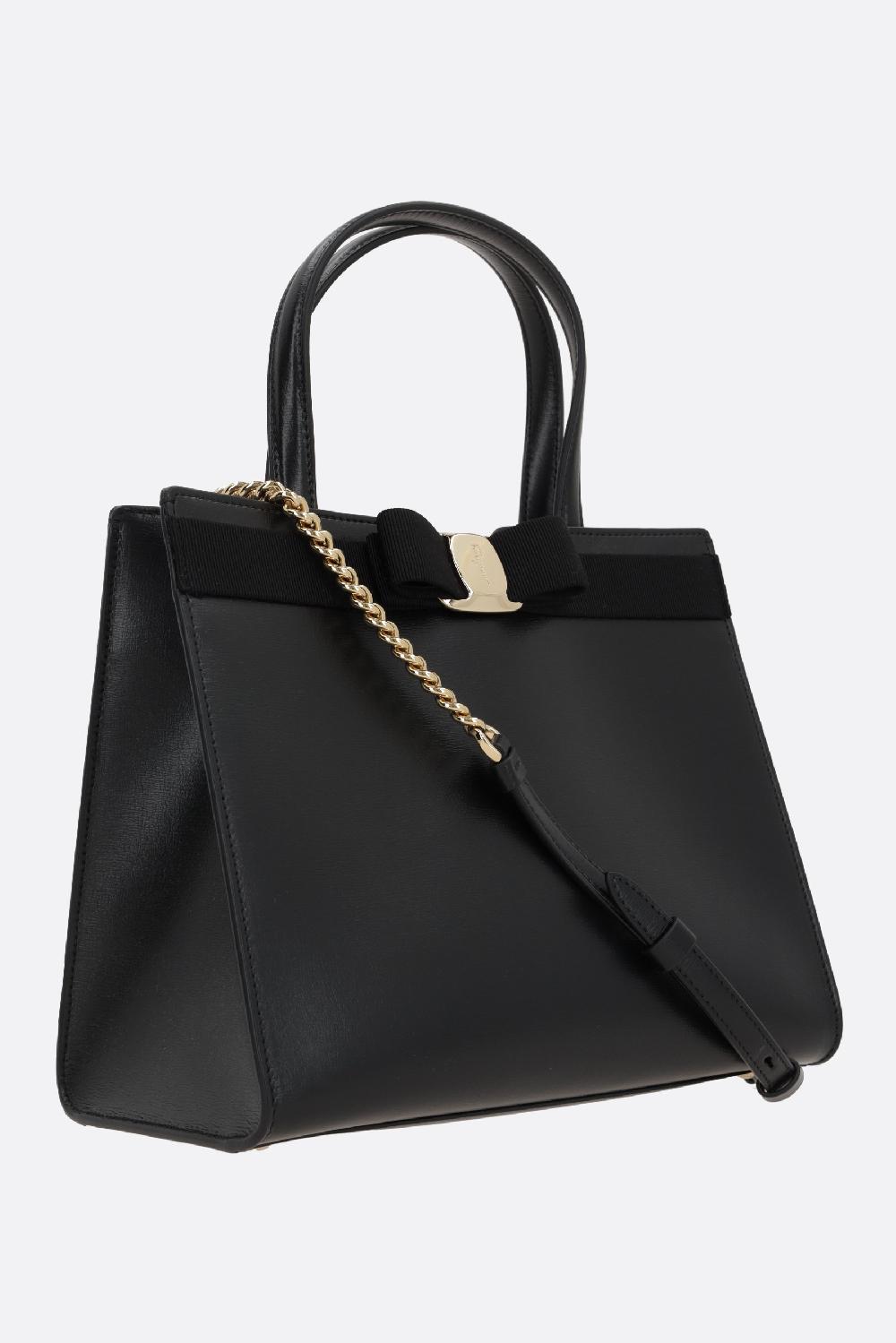 FERRAGAMO borsa tote Vara in pelle liscia Vendite Flash