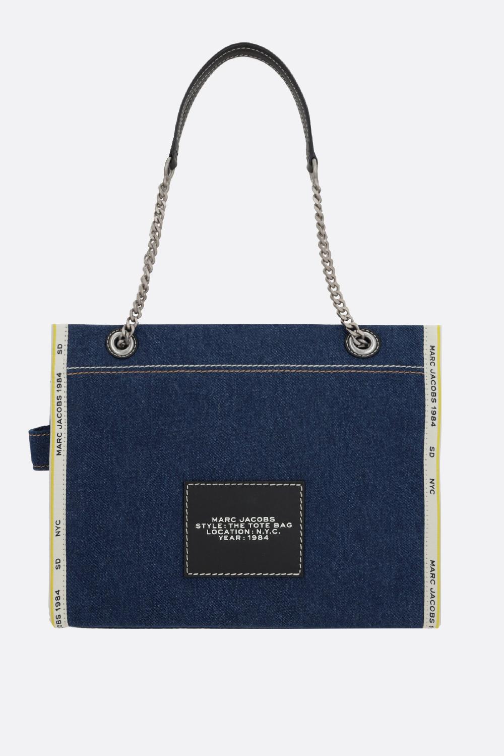 MARC JACOBS The Denim Chain Medium Tote bag Comprare a buon mercato
