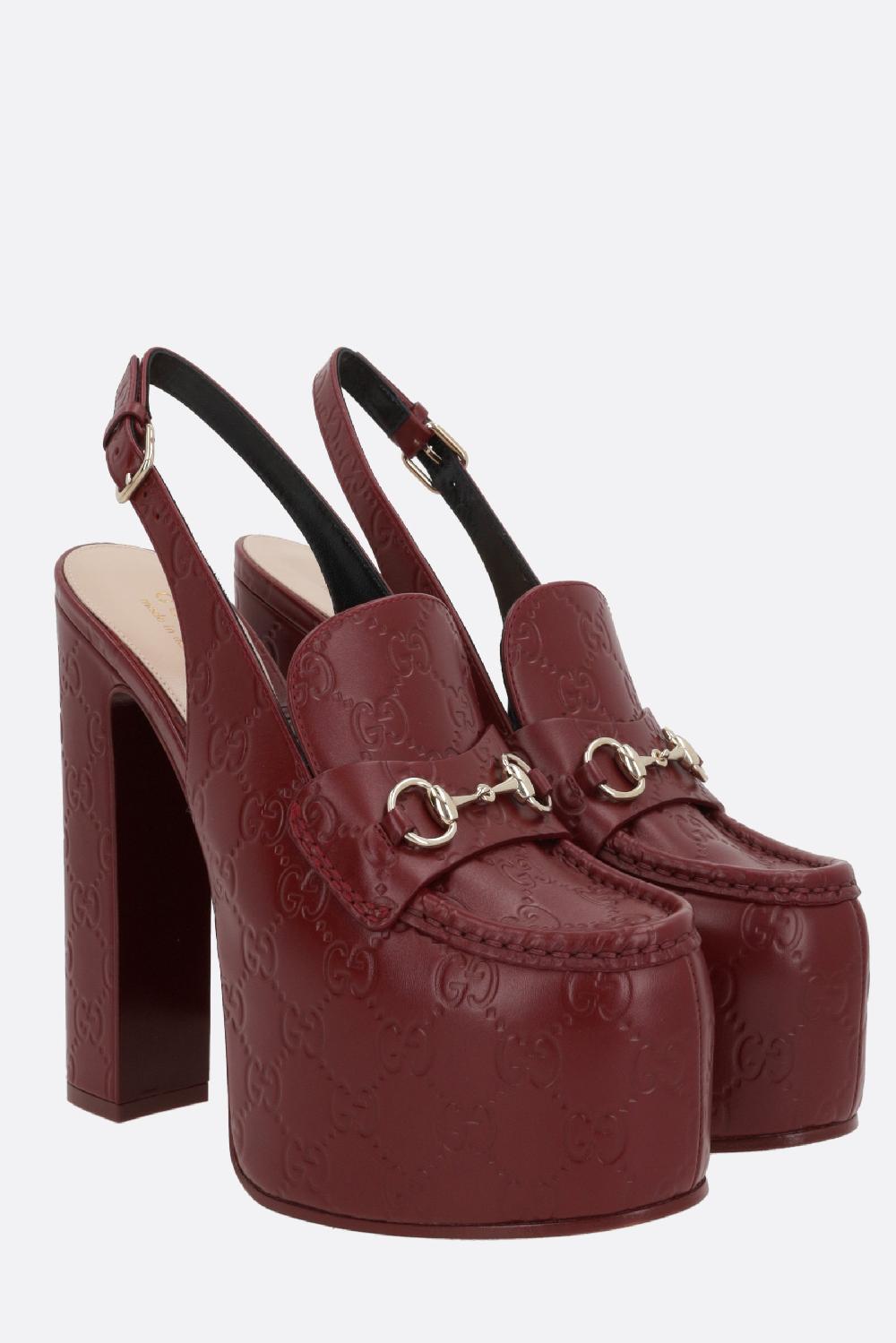 GUCCI slingback platform in pelle GG Fornitura limitata