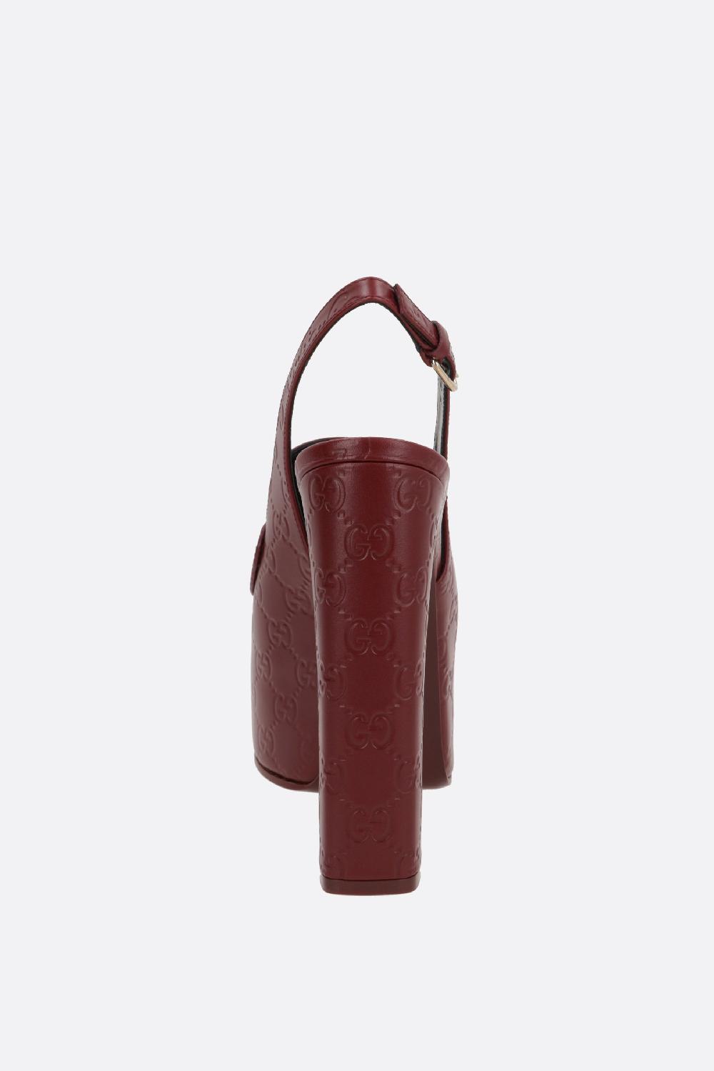 GUCCI slingback platform in pelle GG Fornitura limitata