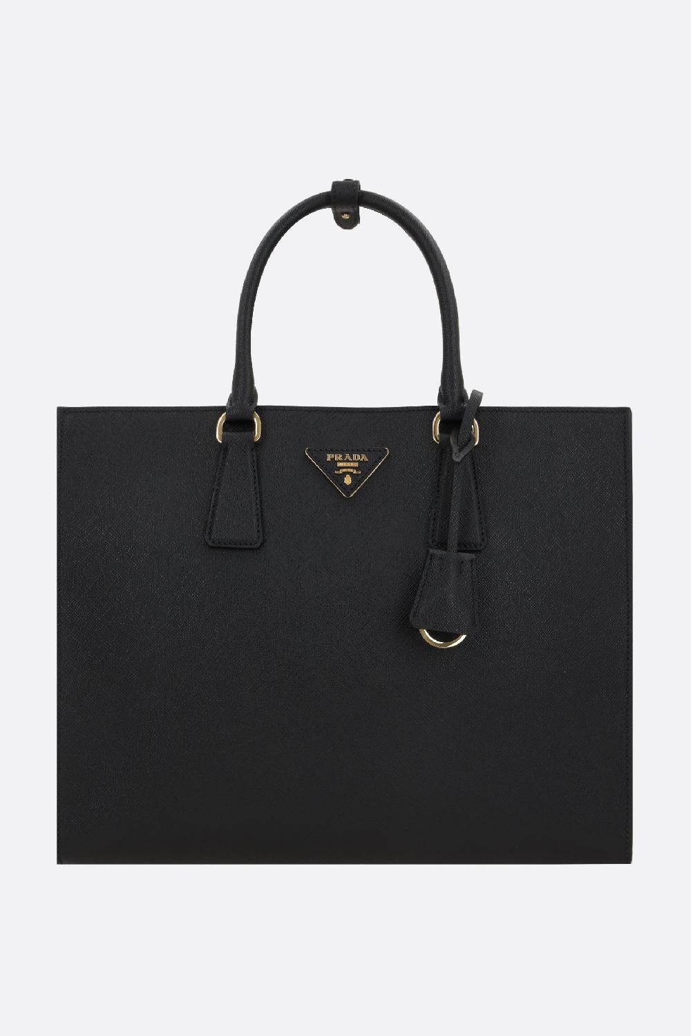 PRADA borsa tote media in pelle Saffiano Lux Black Friday