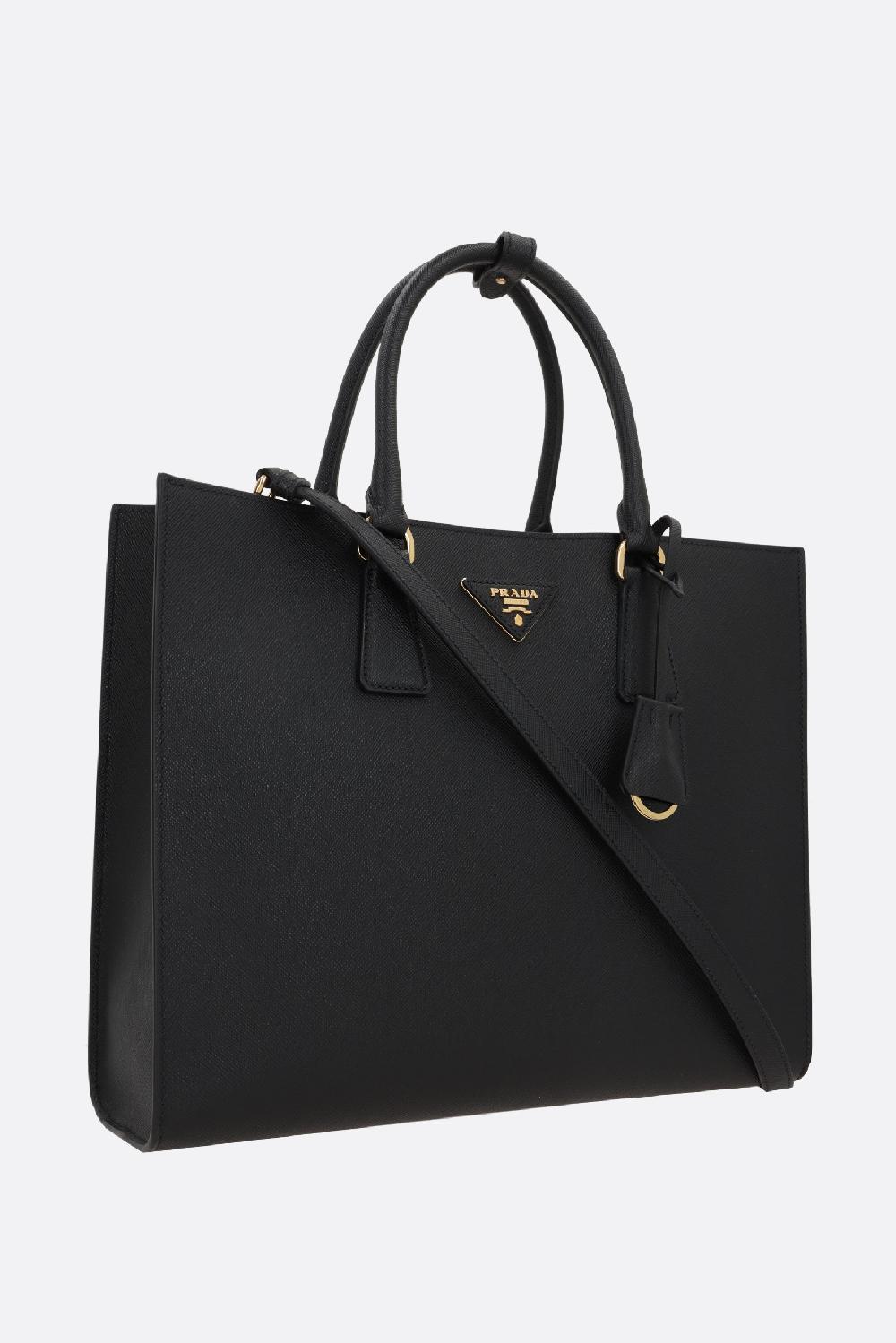 PRADA borsa tote media in pelle Saffiano Lux Black Friday