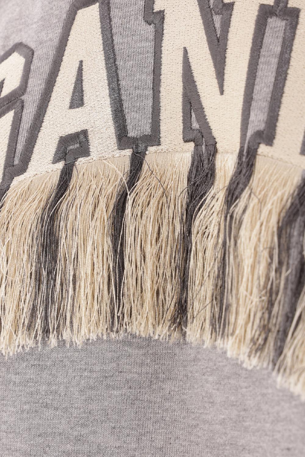 GANNI t-shirt in cotone ricamo logo Offerta Giorno del Papà