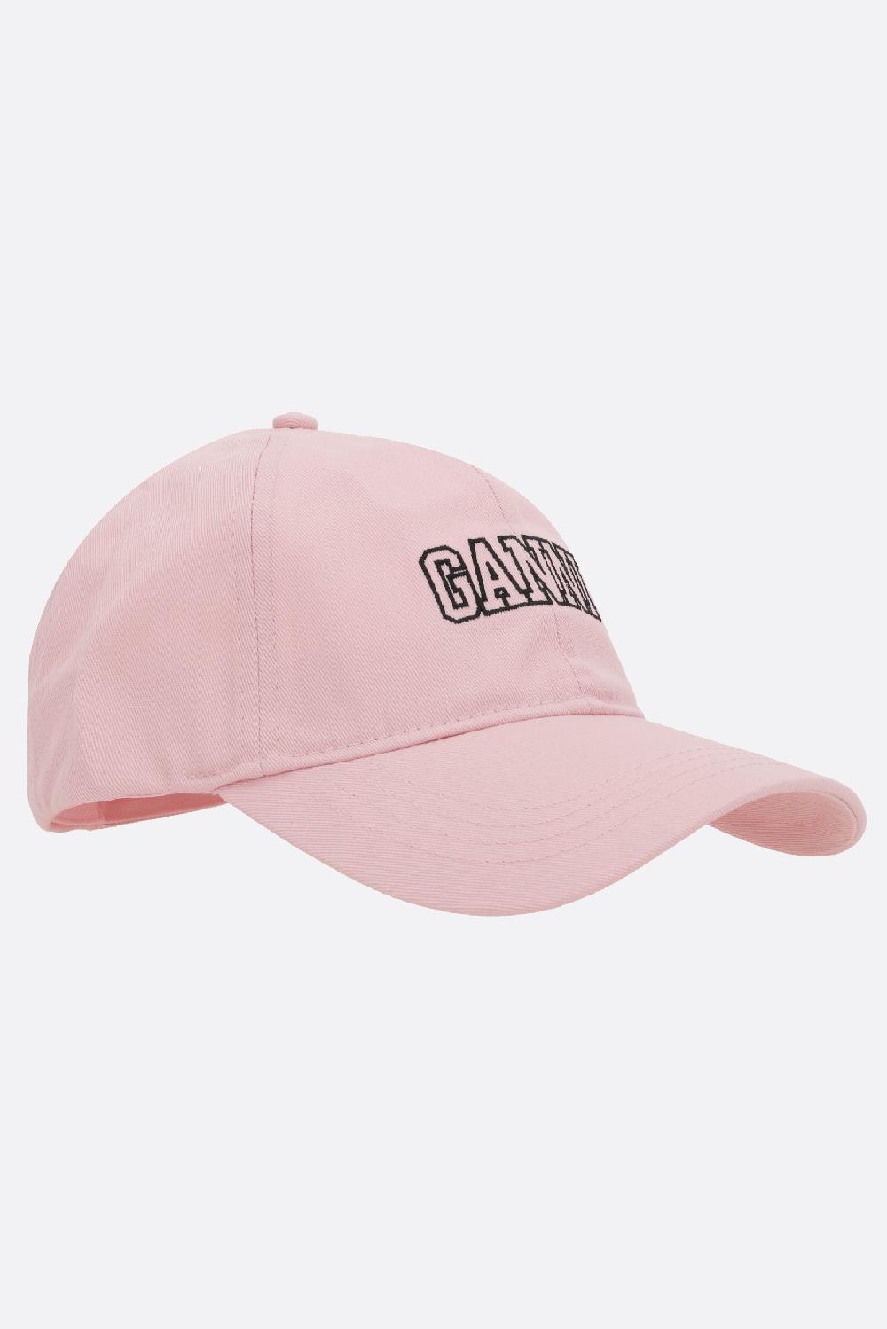 GANNI cappello baseball in gabardine ricamo logo Offerta migliore