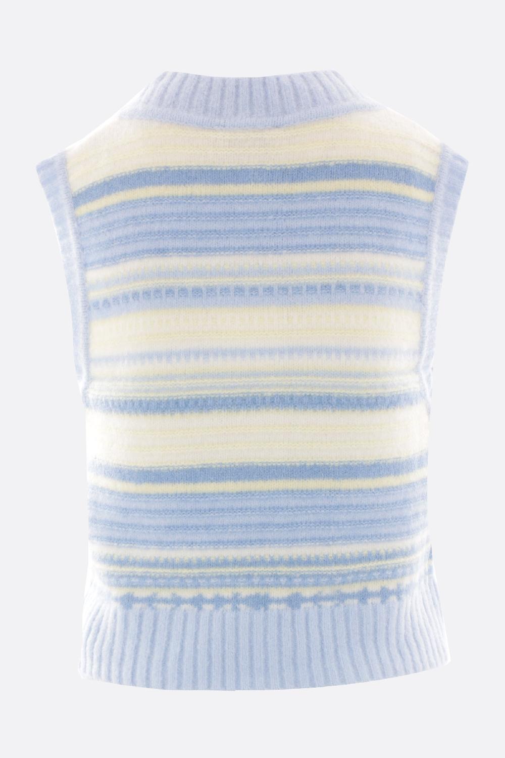 GANNI pullover smanicato in misto alpaca e lana Lightning offer
