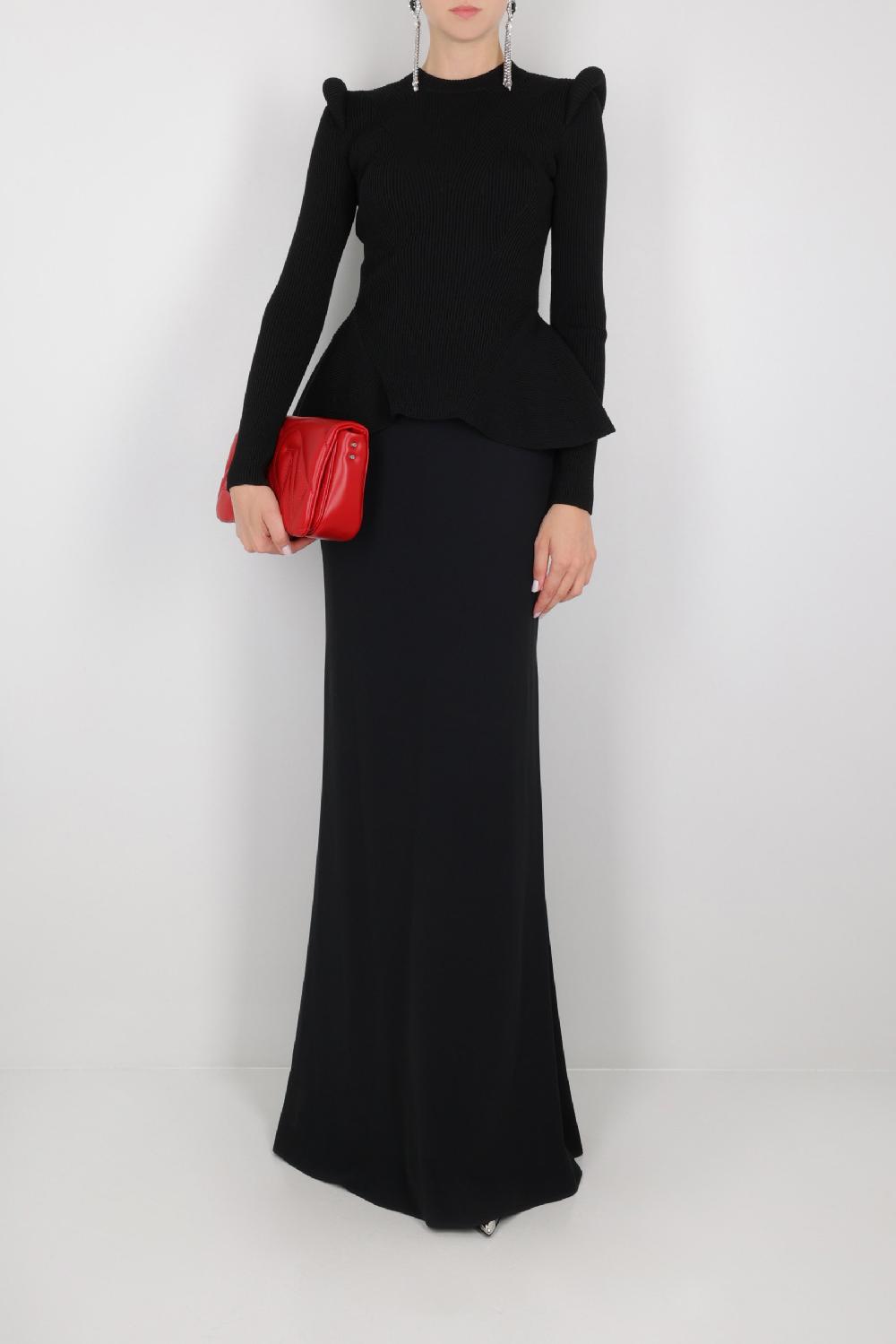 ALEXANDER McQUEEN gonna lunga a sirena in crepe Bestseller
