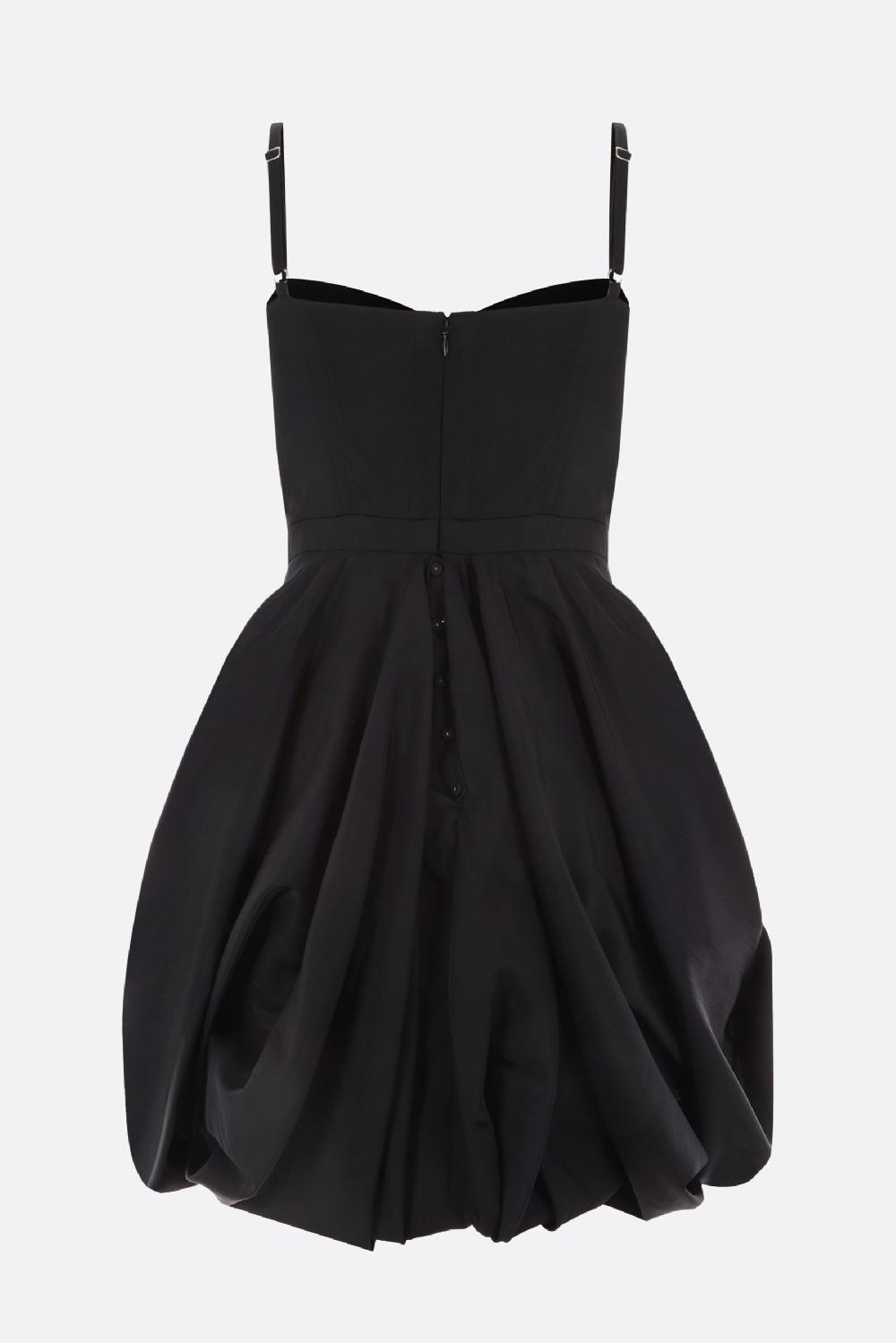 DEL CORE miniabito bustier in flat nylon froissé Liquidazione