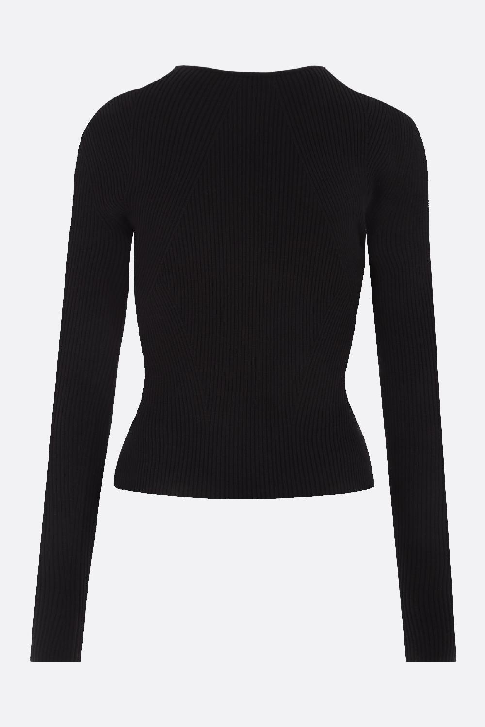 ALEXANDER McQUEEN pullover in lana stretch con cut-out Comprane uno, ottenene uno gratis
