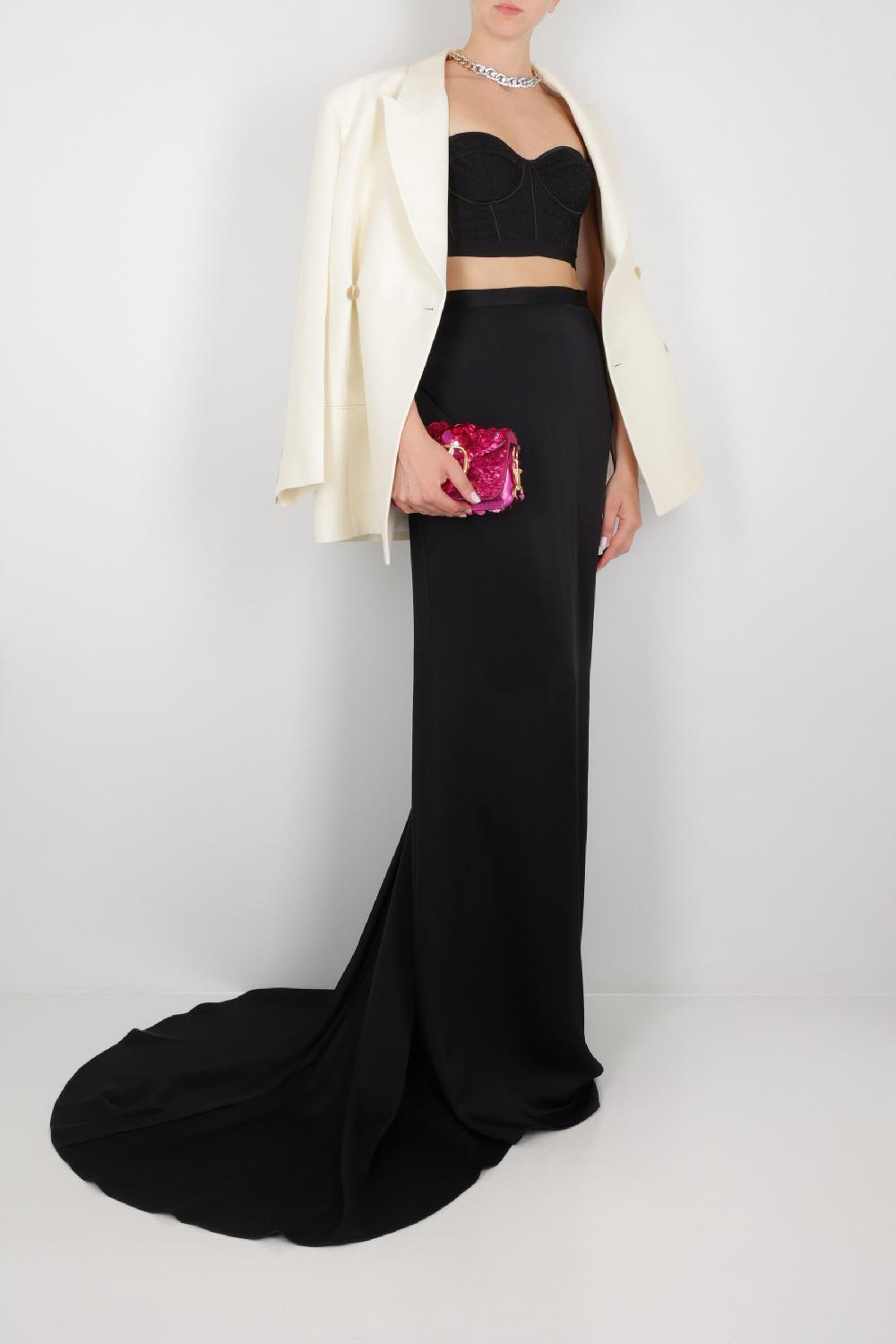 DEL CORE top cropped bustier in pizzo Offerte giornaliere