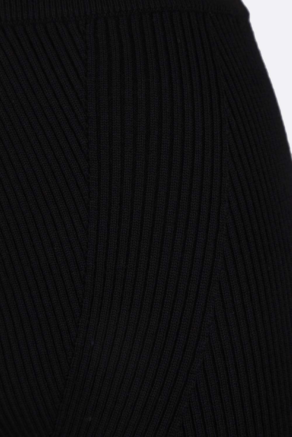 ALEXANDER McQUEEN gonna a tubino in maglia stretch a costine Offerte speciali