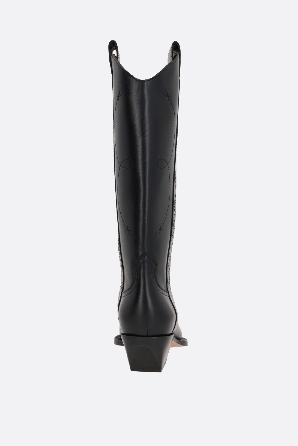 OFF WHITE stivale texano For Walking in pelle liscia Sconti VIP
