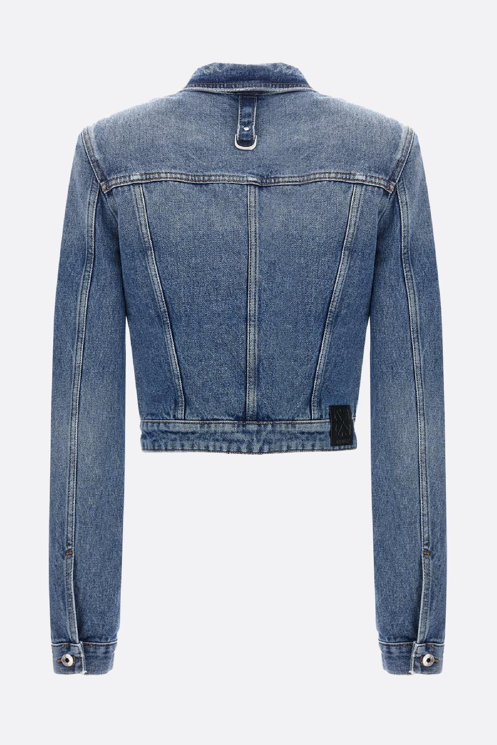 OFF WHITE giubbotto cargo cropped in denim Offerta settimanale