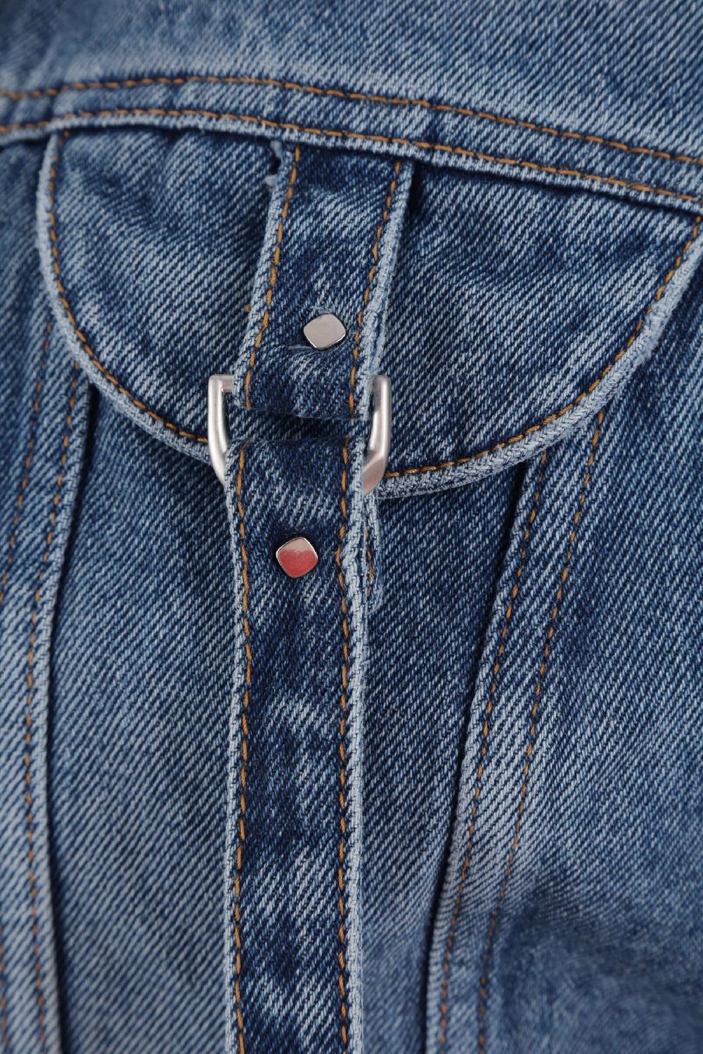 OFF WHITE giubbotto cargo cropped in denim Offerta settimanale