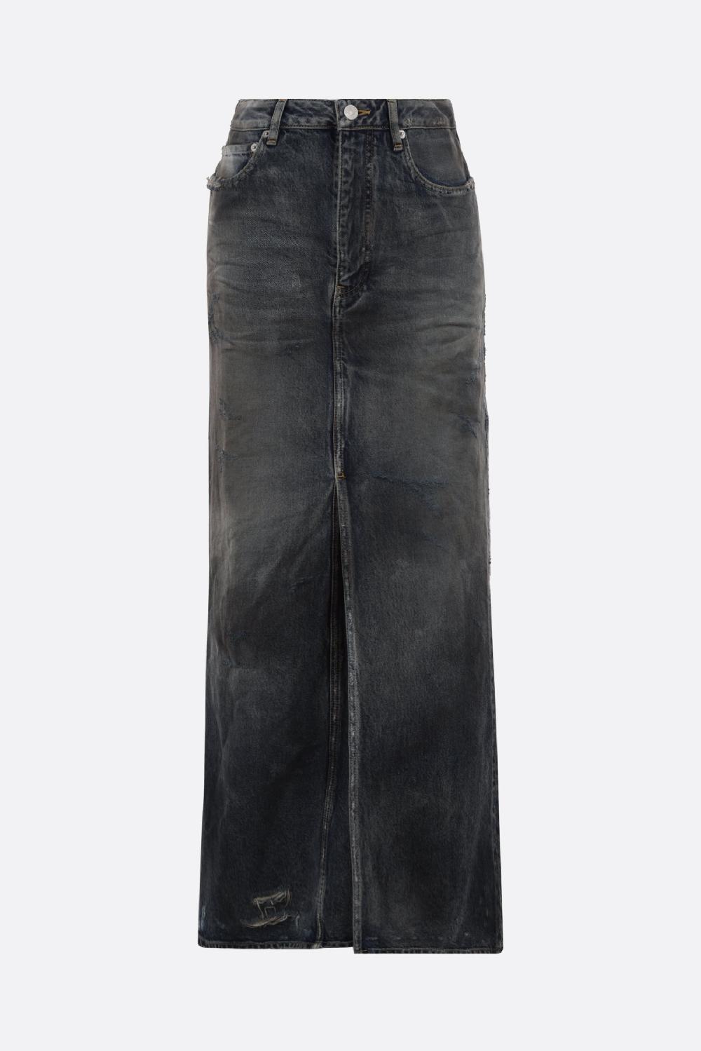 BALENCIAGA gonna lunga in denim Ultimi tre giorni
