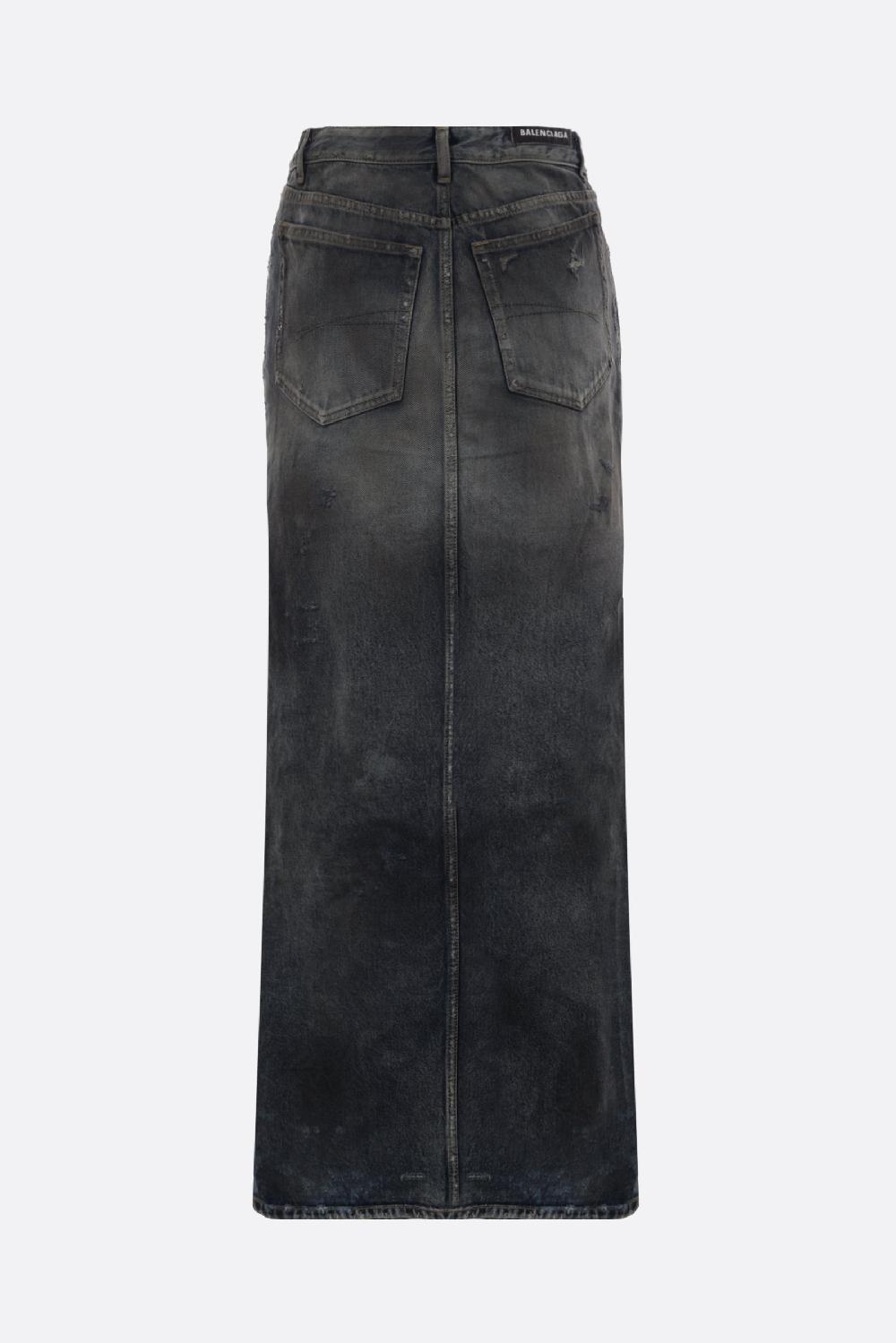 BALENCIAGA gonna lunga in denim Ultimi tre giorni