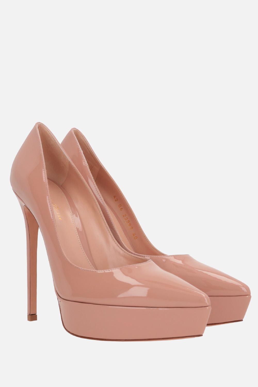 GIANVITO ROSSI décolleté platform in vernice Promozione temporanea