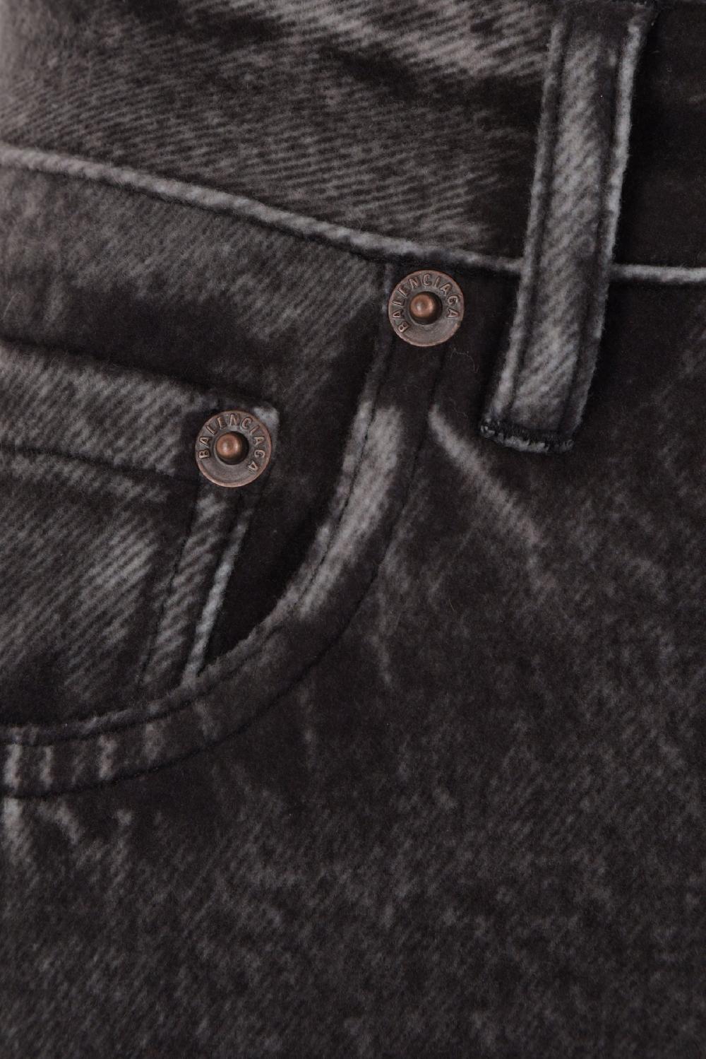 BALENCIAGA pantalone oversize in pile trompe l'œil Fino al 60% di sconto