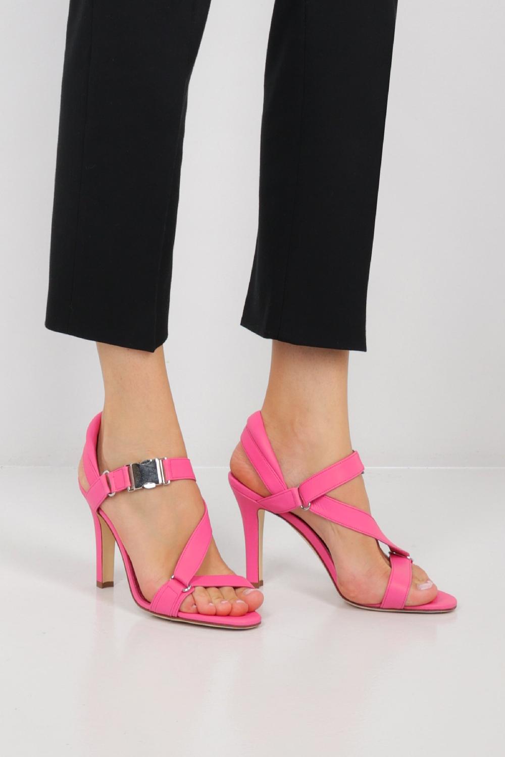 MANOLO BLAHNIK sandalo Puxan in nappa Sostegno trimestrale