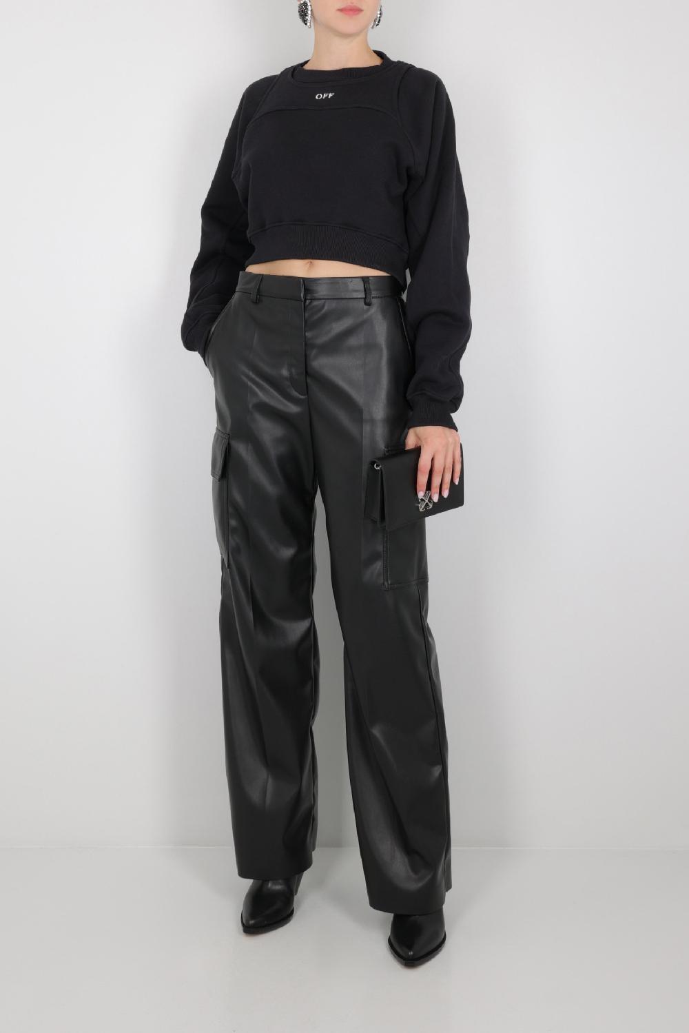 OFF WHITE felpa cropped in jersey Off inserto bolero Discount Store per i nuovi prodotti