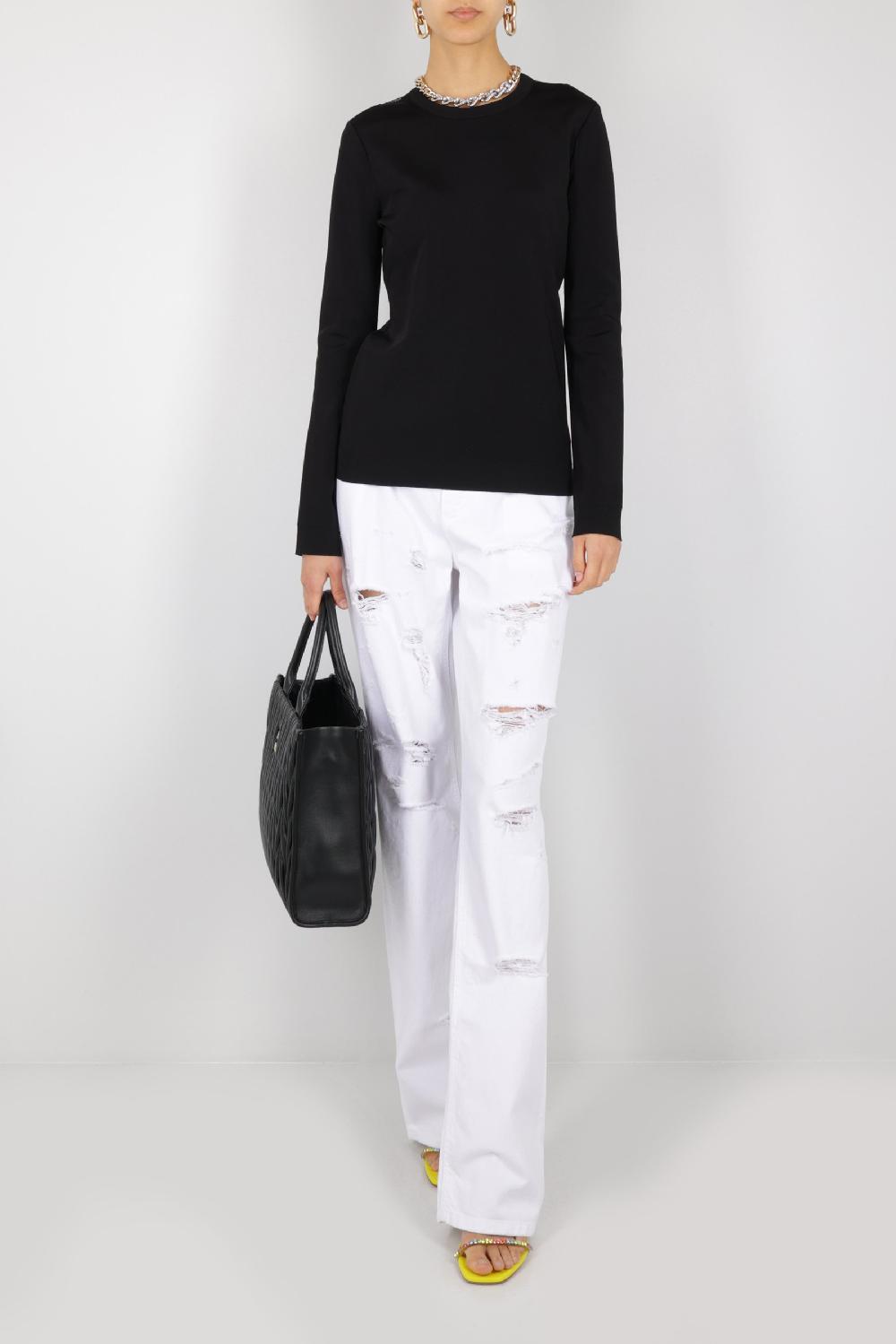 GIVENCHY pullover in viscosa stretch e pizzo GG Enormi sconti