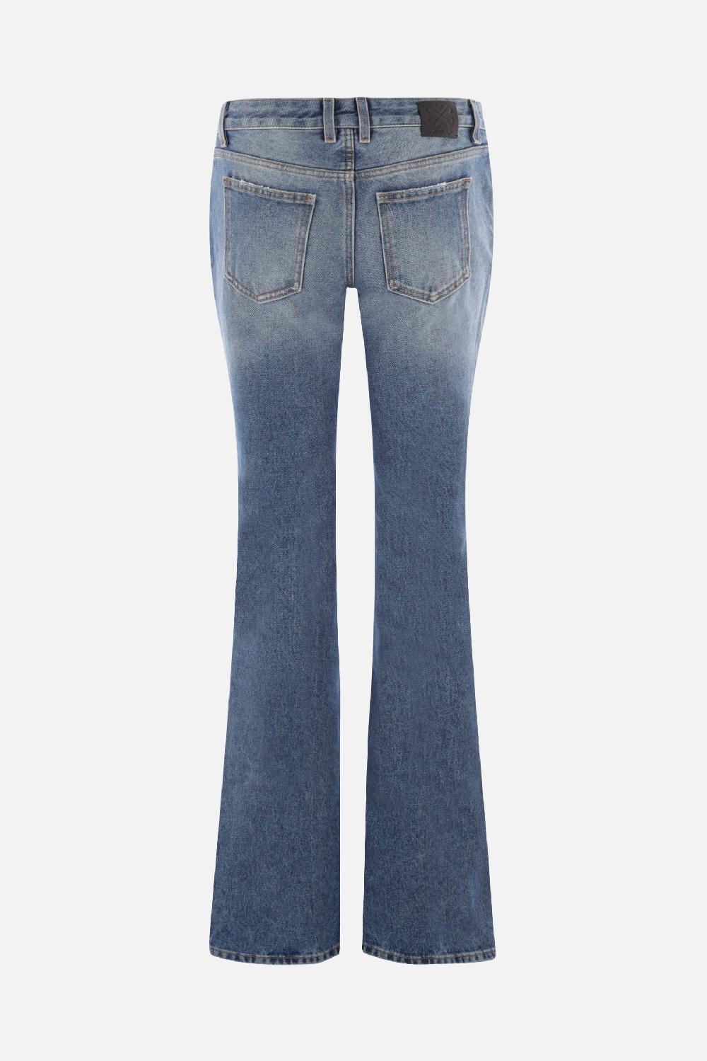 OFF WHITE jeans flare in denim 50% di sconto con spedizione gratuita