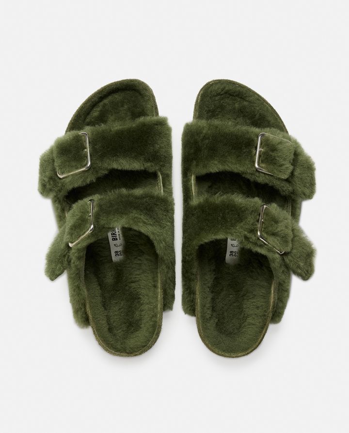 Birkenstock 1774 SANDALI ARIZONA SHEARLING BIG BUCKLE VERDI DA DONNA BIRKENSTOCK 1774 Vendita Economica
