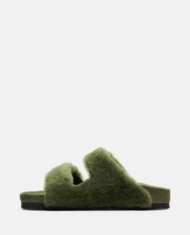Birkenstock 1774 SANDALI ARIZONA SHEARLING BIG BUCKLE VERDI DA DONNA BIRKENSTOCK 1774 Vendita Economica