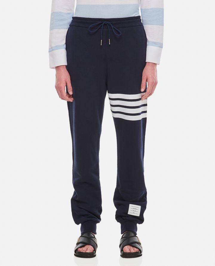 Thom Browne PANTALONE IN FELPA CLASSICA LOOPBACK 4 BAR DA UOMO - THOM BROWNE Novità