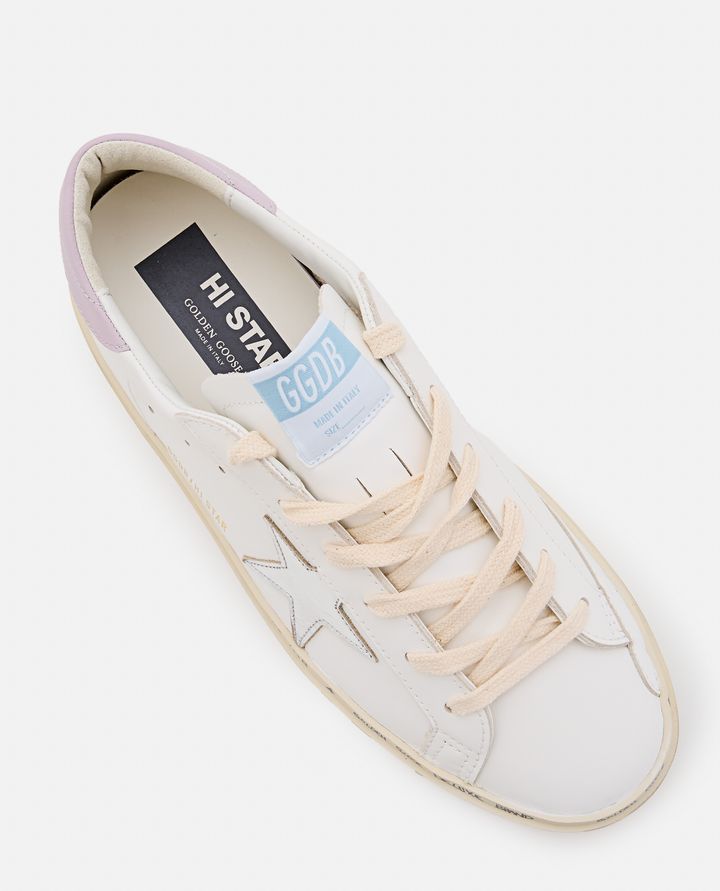 Golden Goose SNEAKERS HI STAR BIANCHE CON STELLA ARGENTO DA DONNA - GOLDEN GOOSE Online