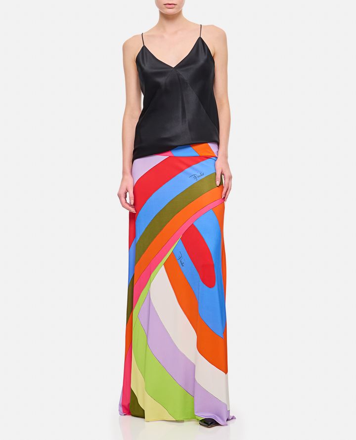 Emilio Pucci GONNA LUNGA MULTICOLOR Pezzi Unici