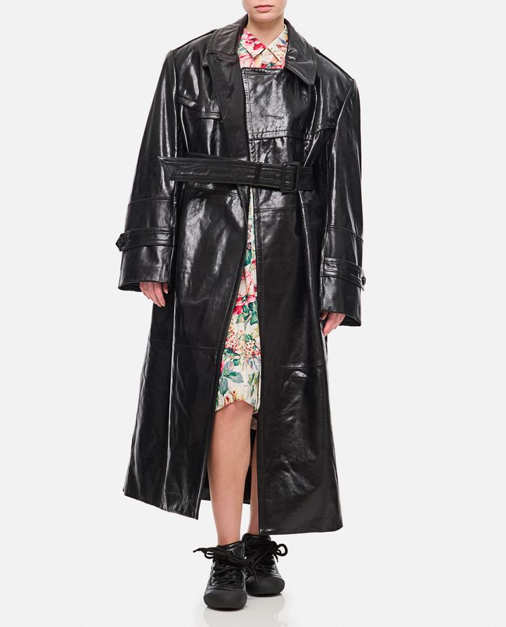 Sportmax ALFEO TRENCH IN PELLE Qualità Garantita