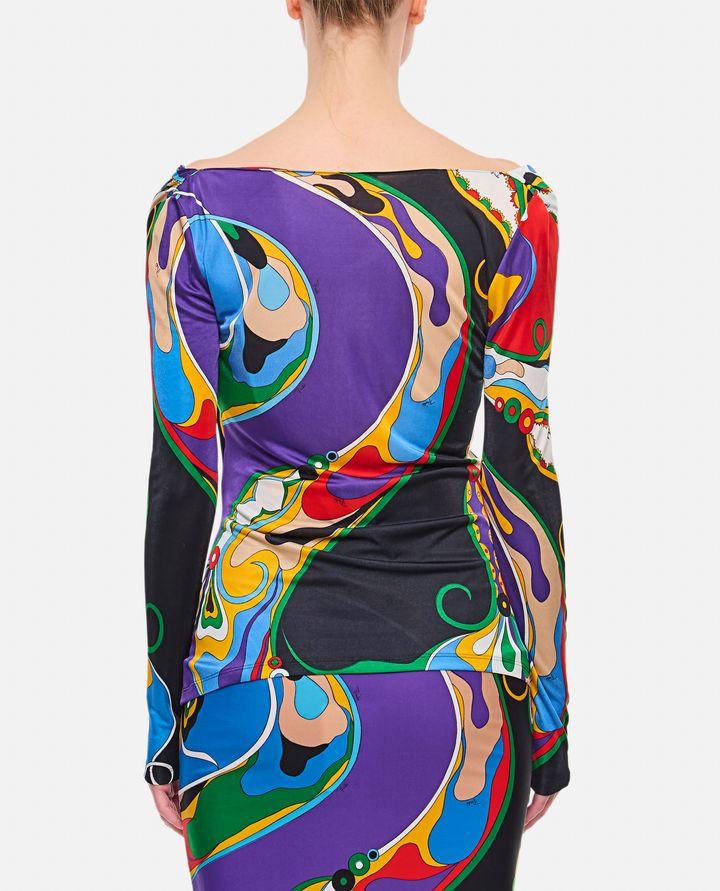 Emilio Pucci MAGLIA A MANICHE LUNGHE MULTICOLOR Promozione Limitata